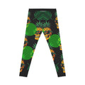 Trendy Skull Pineapple Leggings – Tropical Workout Pants for Women | Summer Festival Apparel