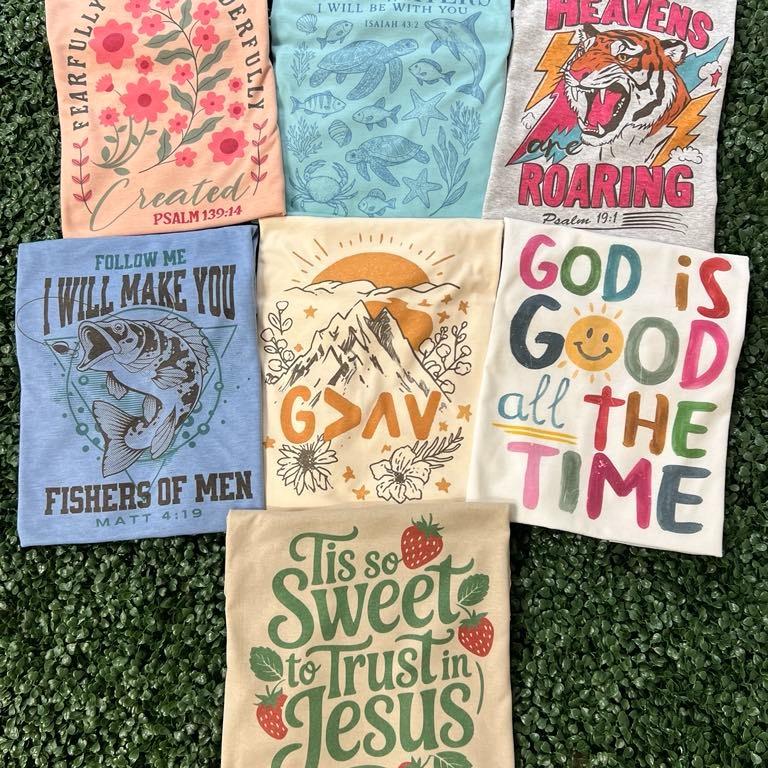 Summer Christian Tee Collection – Faith-Based Apparel for Men & Women Made in the USA